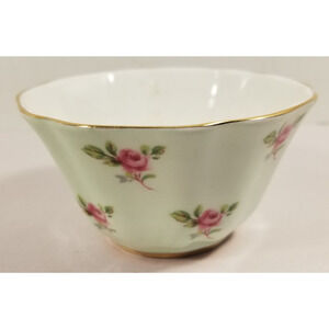 ROYAL GRAFTON FINE BONE CHINA ENGLAND Pink Roses Open Sugar Bowl